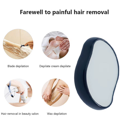 Glass Frosted Hair Remover Tool Home Beauty Physical Removal Manual Pulling Hair Removal Tool Full Body Manual Hair Remover