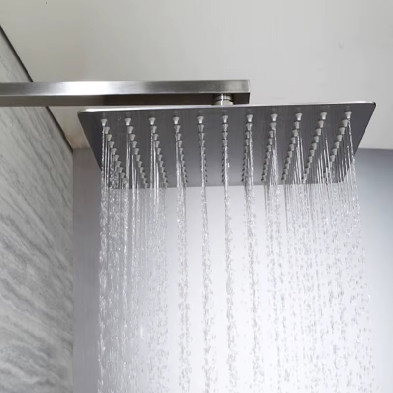 Brushed Nickel Stainless Steel Square Shower Arm Shower Head Arm Wall Mounted Ceiling Mounted Shower Head Arm Wholesale