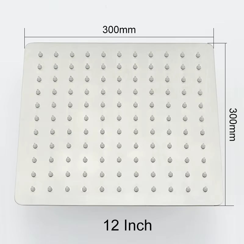 Brushed Nickel Stainless Steel Square Shower Arm Shower Head Arm Wall Mounted Ceiling Mounted Shower Head Arm Wholesale