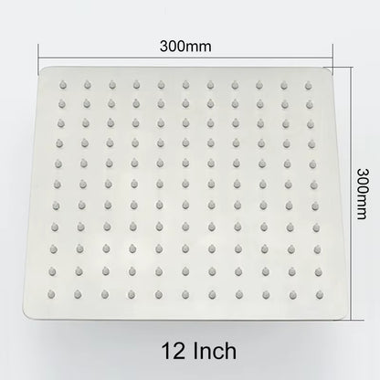 Brushed Nickel Stainless Steel Square Shower Arm Shower Head Arm Wall Mounted Ceiling Mounted Shower Head Arm Wholesale