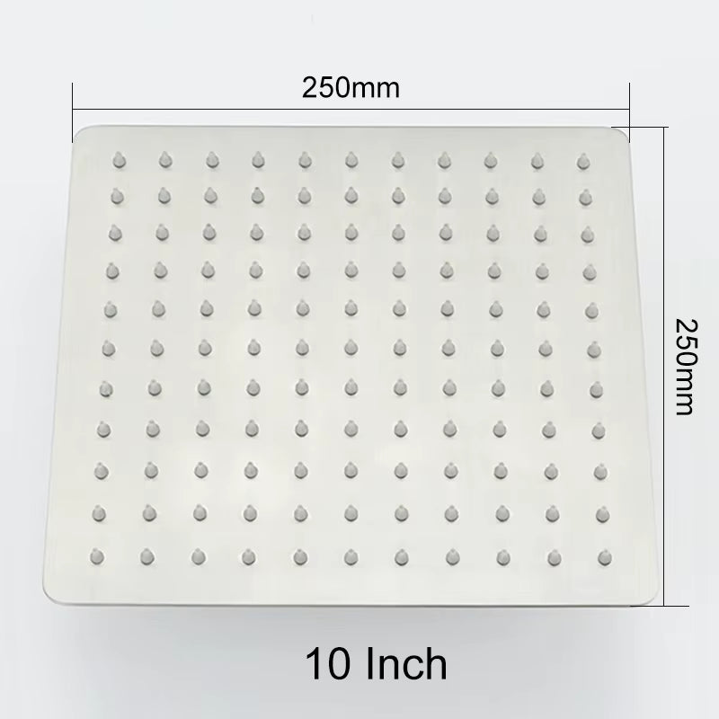 Brushed Nickel Stainless Steel Square Shower Arm Shower Head Arm Wall Mounted Ceiling Mounted Shower Head Arm Wholesale