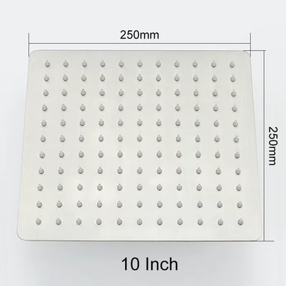 Brushed Nickel Stainless Steel Square Shower Arm Shower Head Arm Wall Mounted Ceiling Mounted Shower Head Arm Wholesale