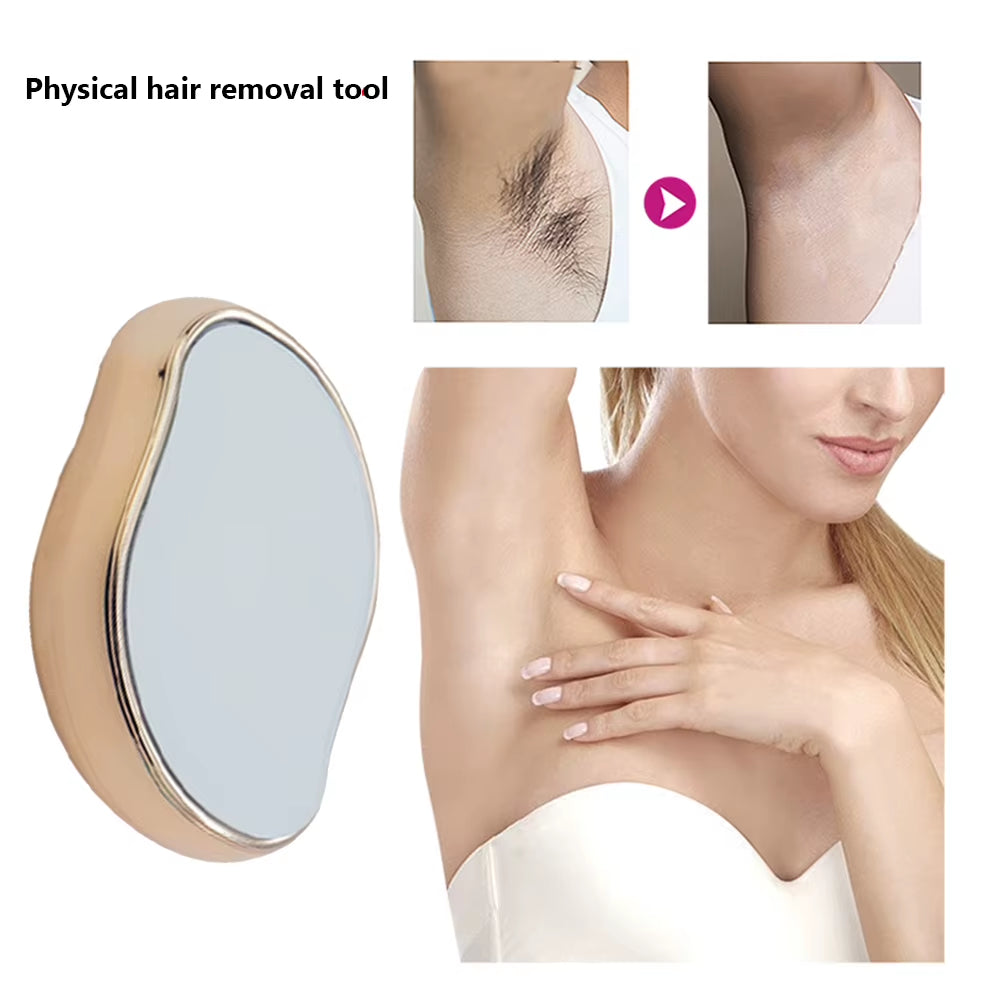 Glass Frosted Hair Remover Tool Home Beauty Physical Removal Manual Pulling Hair Removal Tool Full Body Manual Hair Remover
