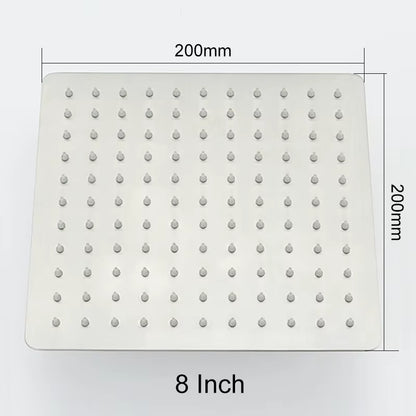 Brushed Nickel Stainless Steel Square Shower Arm Shower Head Arm Wall Mounted Ceiling Mounted Shower Head Arm Wholesale