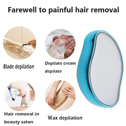 Glass Frosted Hair Remover Tool Home Beauty Physical Removal Manual Pulling Hair Removal Tool Full Body Manual Hair Remover
